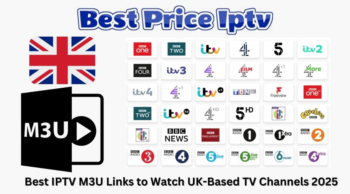  IPTV M3U Links to Watch UK-Based TV Channels